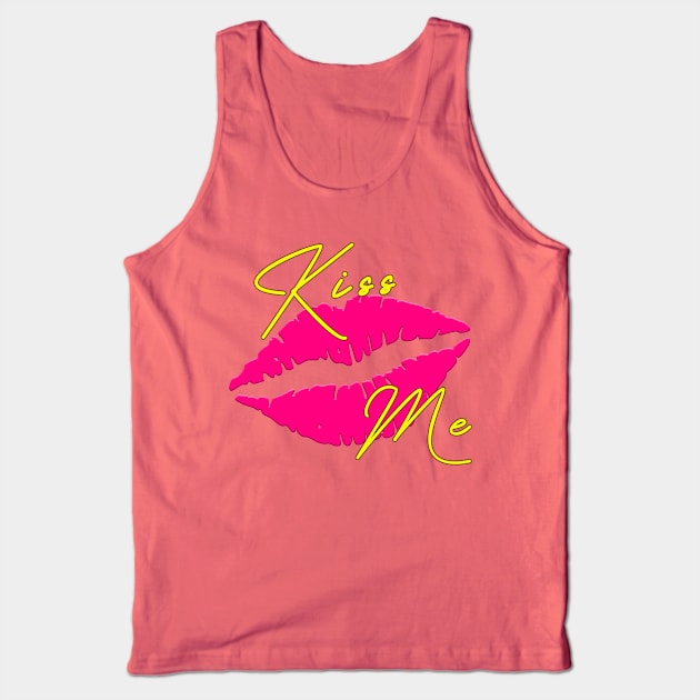 Kiss Me Tank Top by By Diane Maclaine